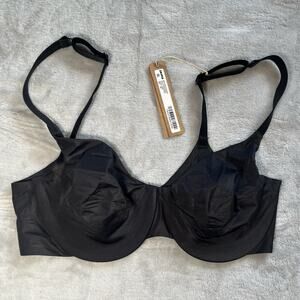 Skims Smoothing Intimates Full Coverage Unlined Bra 32C Onyx Black BA-PLG-2610